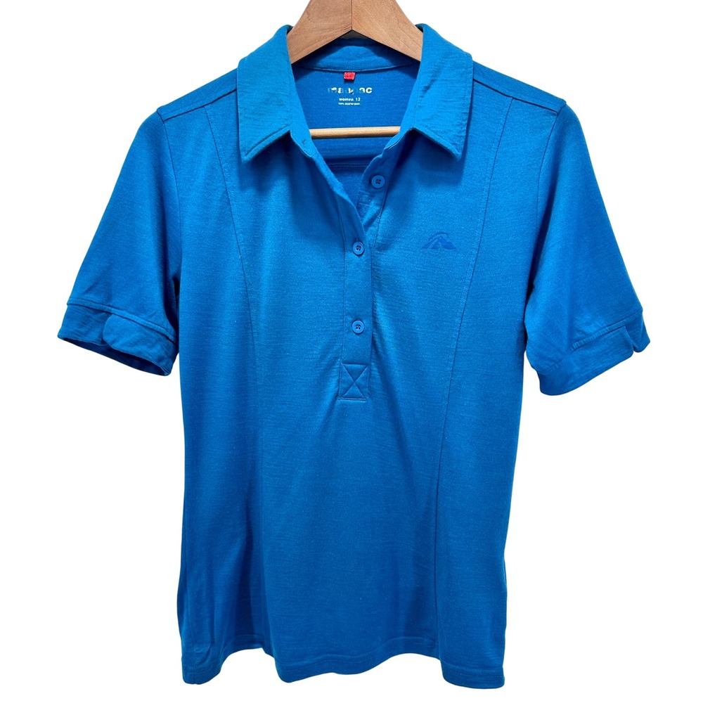 Sunice Polo Shirt Women's Size 12 Merino Wool‎ Short Sleeve